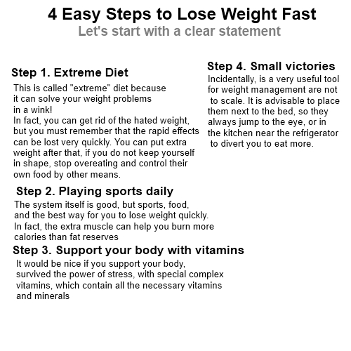 how to lose weight fast and easy 4 people